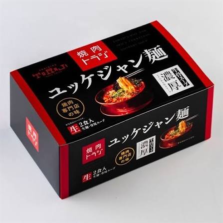 焼肉トラジ ユッケジャン麺 生麺タイプ 2食入りのパッケージ